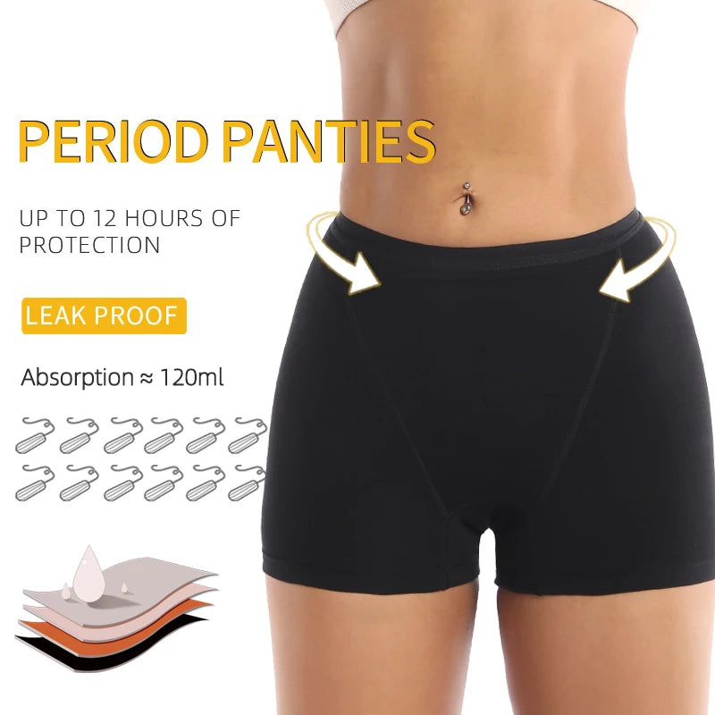 Calcinha Menstrual Boxer para Fluxo Intenso - 4 Camadas